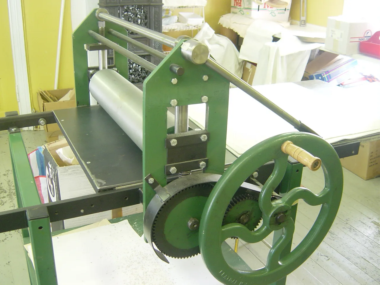 The Intaglio printmaking (printing) press. How Canada Council grants cover presses and rent for a home print studio