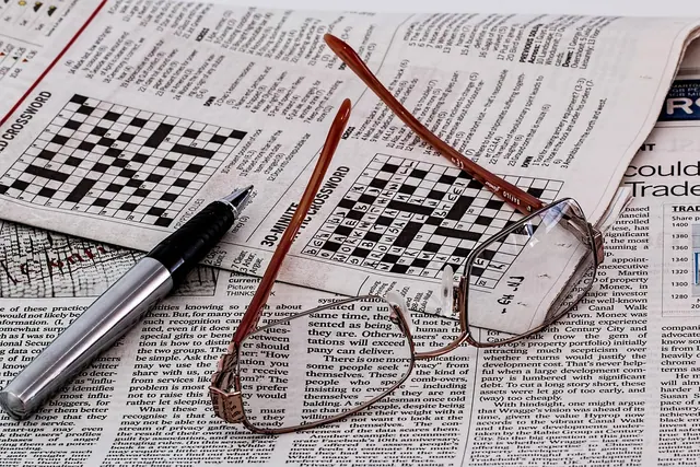 newspaper, news, media, spectacles, glasses, paper, eyeglasses, reading, print, medium, read, pages, crossword, puzzle, vision, press, communication, riddles, sudoku, eye-care, jou
