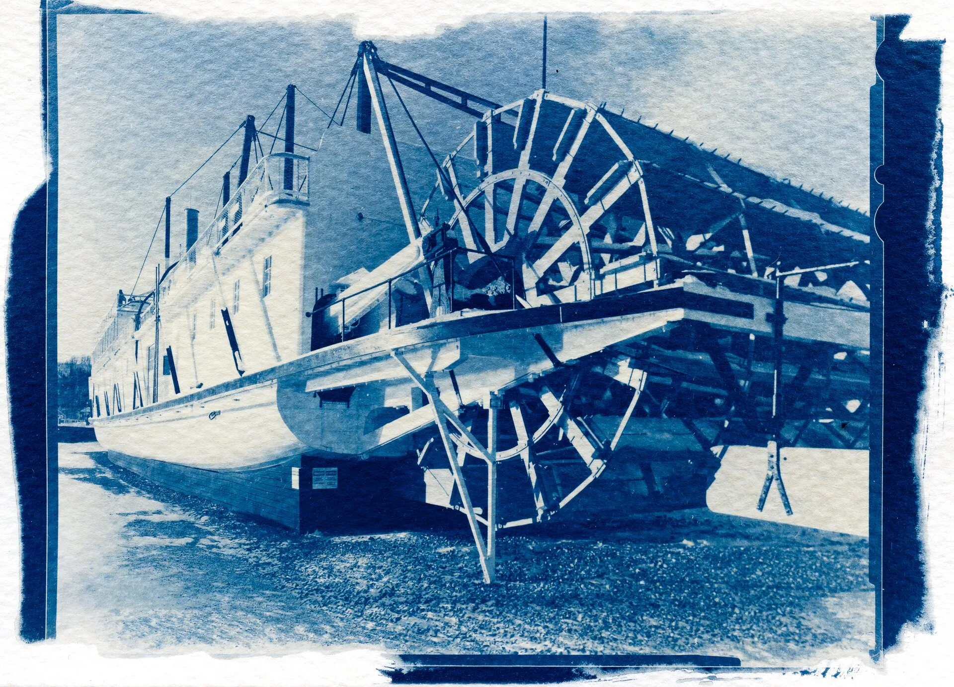 Cyanotype print on Fabriano postcard paper. Does a finished cyanotype print really cost what you think?