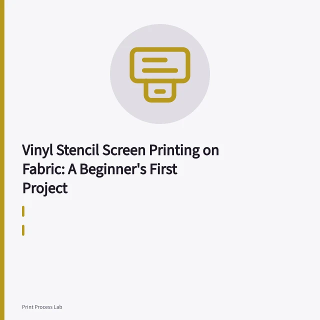 Squeegee pulling blue ink through a vinyl stencil on a screen over cotton fabric. Vinyl Stencil Screen Printing on Fabric: A Beginner's First Project