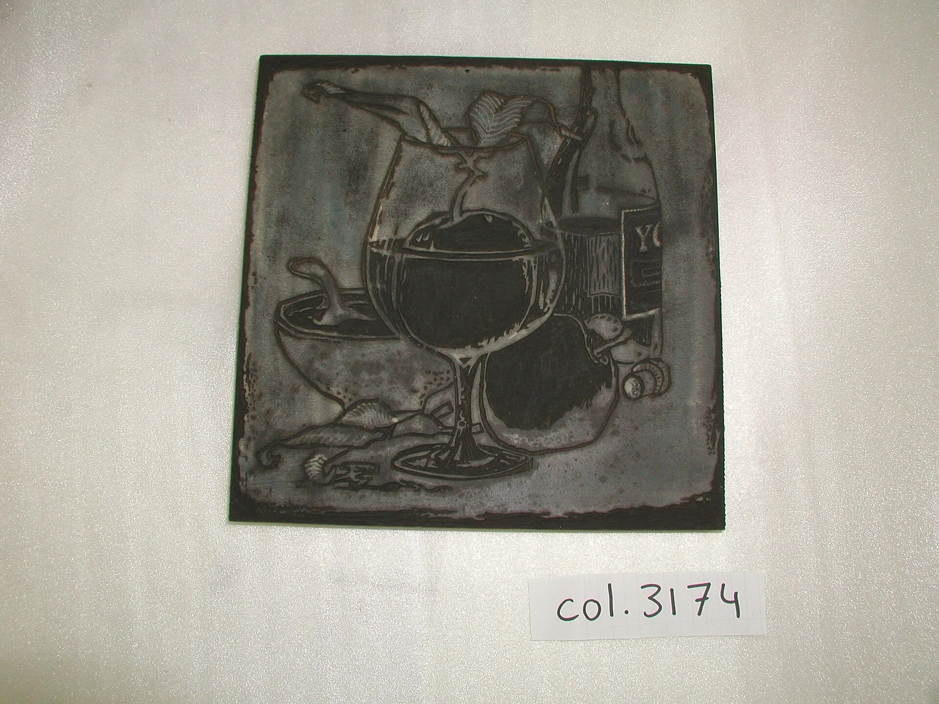 "linocut, locality- Auckland. "Red Block". Artist Denis Knight Turner. Given by the Artist to Mr Scott." (col.card) Material- plywood and linoleum. Colour- natural wood colour and black. Decoration- cut pattern, still life, wine glass, bottle, fruit, leaves. Construction- black linoleum glued to 4 p. Get the linocut buying order right before your first cut in 2027